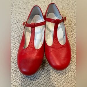 Classic Red T-Strap Kids Dress Shoes